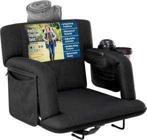 Alpcour Premium Reclining Stadium Seat for Bleachers with Back Support