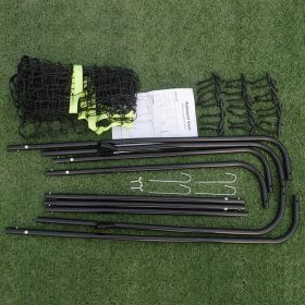 Professional Galvanized Steel Pipe Rebound Soccer/Baseball Goal Black (Option: as pictures)