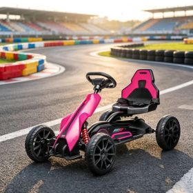 Pink 12V Electric Go Kart for Kids with Adjustable Speed Ideal for Children's Fun (Option: Default Title)