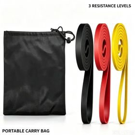 Set of 3 Heavy Duty Resistance Band Loop Exercise Yoga Workout Power Gym Fitness (US Logistics only For USPS.TK/TMEU only For self-pickup) (Option: Default Title)