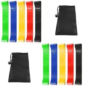 2 PackSet of 5 Resistance Exercise Loop Bands Fitness Yoga Resistance Band TPE Colorful (US Logistics only For USPS.TK/TMEU only For self-pickup) (Option: Default Title)