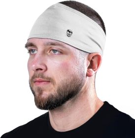 Workout Headbands for Men & Women-Comfortable Sweat Absorbing Band to Keep Hair Back During Running Sports Gym Cycling and Outdoor Activities (size: White 1-pack)