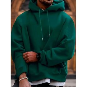 Men's Solid Color Hooded Jumper (Option: Green-S)