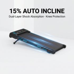 Walking Pad Treadmill  Auto Incline ,Under Desk Treadmill (Option: Back)