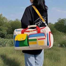 TravelBagEssentials Trendy Gym Bag for Men and Women (Option: Color collision multifunctional package)